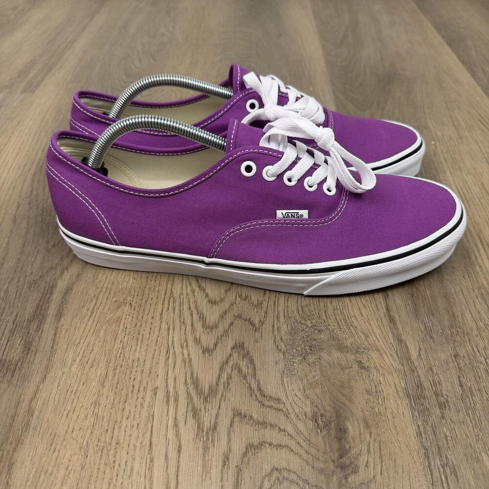 Vans Authentic Shoes Mens Size 11.5 Purple Canvas Low Top Casual Skate Sneakers